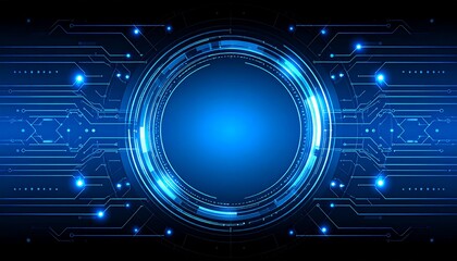 Abstract glowing circuit design