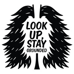 Inspirational Design Featuring Silhouette of Tree and Motivational Message for Reflection