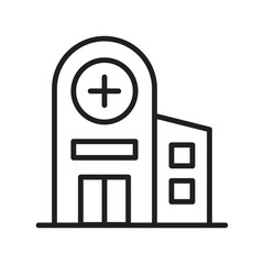 Obraz premium Editable Modern Clinic Line Icon
