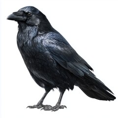 Raven bird illustration isolated, white background cut out png