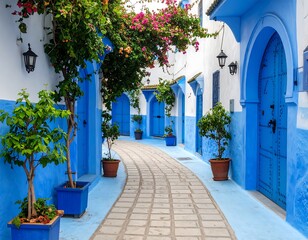 Naklejka premium A picturesque, winding alleyway