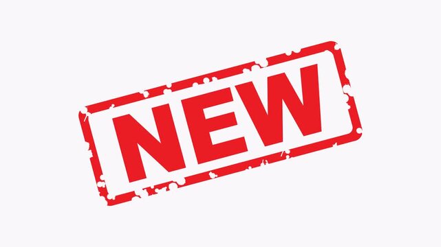 Red rubber stamp with the word new on it. Suitable for business promotions, online shop banners, and product launches. Great for advertising.
