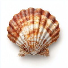Fototapeta premium Beautiful seashell isolated on white background cut out png