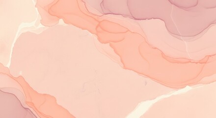 Fototapeta premium Abstract fluid art with pastel shades of pink and peach, creating a soft, flowing texture.