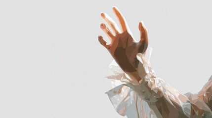 Abstract Artistic Close-Up of a Graceful Hand Gesture