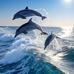 dolphin jumping out of water