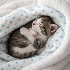 little kitten sleeping