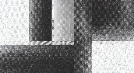 Abstract Black and White Halftone Texture Background