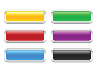 Set of Colorful Empty Buttons for Design Elements