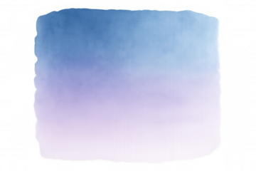 Blue and purple gradient watercolor background with torn paper effect, isolated on transparent background