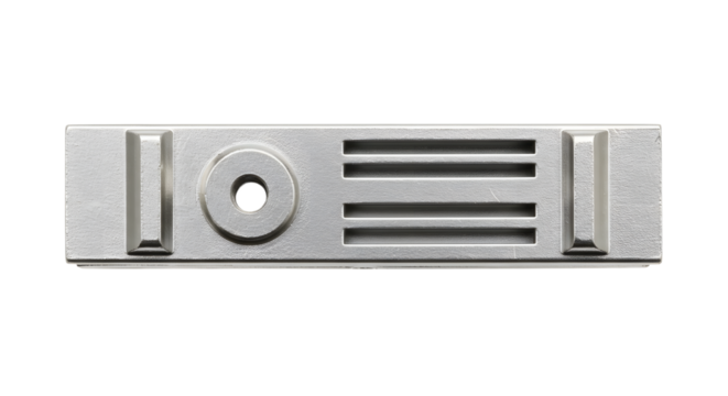 White Plastic Vent Cover with Circular and Slatted Openings for Airflow Ventilation