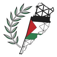 Modern Minimal Palestinian Culture Vector