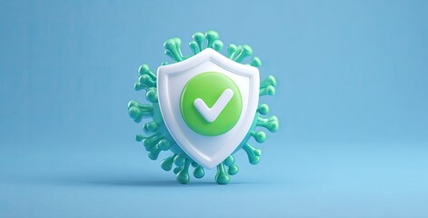 Immunization concept illustration protection against viral infection