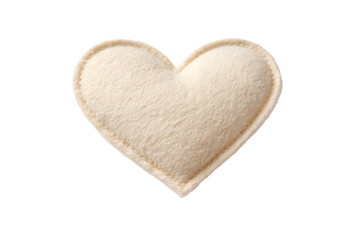 Fototapeta premium Soft beige textured heart shape isolated on transparent background
