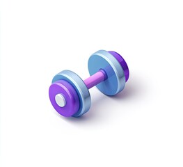 Isometric dumbbell illustration on white background for fitness and exercise