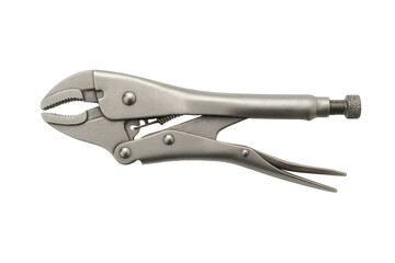Obraz premium Locking pliers metal hand tool on transparent background