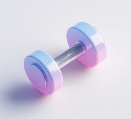 Isometric dumbbell illustration on white background fitness and healthy lifestyle