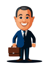 business cartoon character design vector illustration white background	
