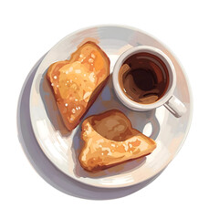 トーストとコーヒーの朝ごはん