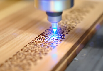 Laser Engraving Machine Carving Wood.