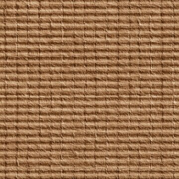 Close-up view of a textured woven fabric with a uniform, subtly striped pattern in shades of light brown.  The weave is clearly visible