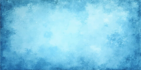 Blue grunge sky background with clouds and copy space