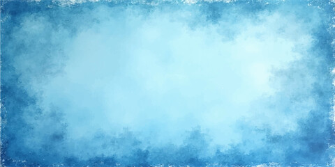 Grunge blue sky background with clouds and sunlight