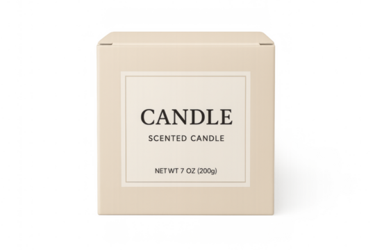 Scented candle box packaging with minimalist design