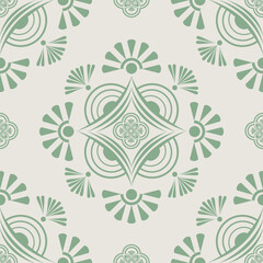 Geometric with floral pattern background, ceramic tile pattern, Indian pattern, tile design, wrap, abstract, carpet, mandala, floral style