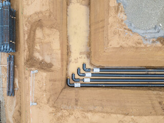 Baustelle einer Fernwärmeleitung