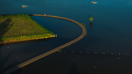 Farmers' lives during the flood season in the fields of An Giang, Vietnam