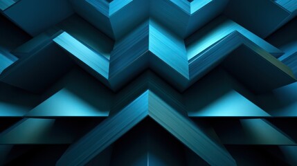 abstract, geometric pattern, chevron, 3D, blue, teal, angular, modern, minimalist, digital art, fractal, seamless, textured background
