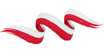 Poland national independence day waving ribbon banner design elements festive celebration symbol