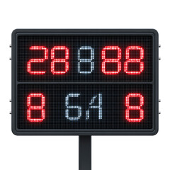 Fototapeta premium Dynamic electronic scoreboard displaying real-time scores and statistics
