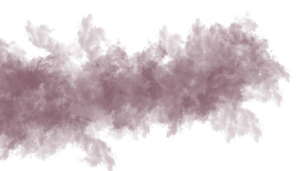 Muted rose textured shape with rough edges abstract pink isolated on a transparent background