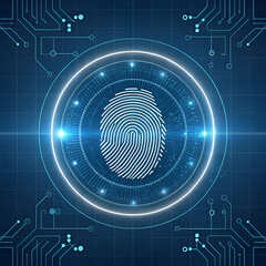 fingerprint biometric scan vector cyber security