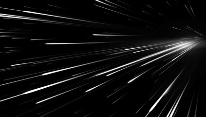 Light trails speed through the night, creating an illusion of fast-paced travel