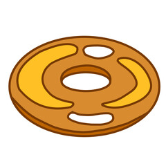 Fresh Bagel Bread Vector Illustration