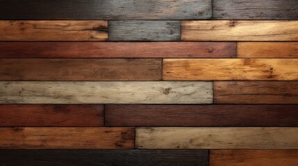 Naklejka premium Textured Wooden Plank Wall Pattern