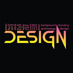 Word Cloud with Design background design