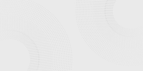 Abstract white glowing geometric lines on gray background. Modern shiny blue circle lines pattern.