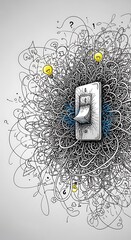 Creative Light Switch Concept Illustration.