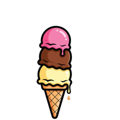 Chocolate Ice Cream Cone