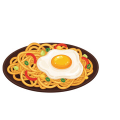 Spaghetti with Fried Egg