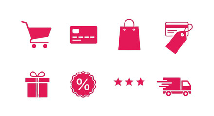 Get ready to shop with these fun shopping icons! Enjoy deals, delivery, gifts, and more. Perfect for sales, marketing, and promotions, it's shopping time!