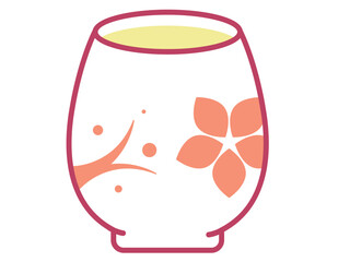 Classic Japanese Food Icon Red Chawanmushi