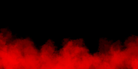 Vibrant red smoke effect against a dark black background creates a dramatic and mysterious atmosphere for graphic design projects