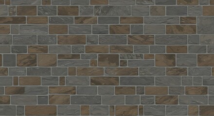Brown and Gray Brick Wall Texture Background