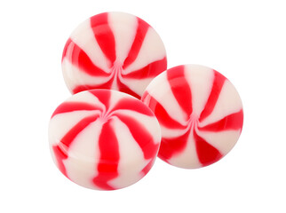 vibrant red and white swirl peppermint hard candies, a classic sweet treat.