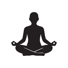 yoga silhouette vector